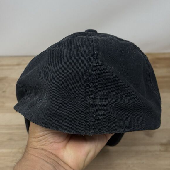 Harley Davidson Motorcycle Flat Hat Skull Embroidered Black Cap Medium - Picture 4 of 7